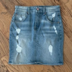 7 for all mankind denim skirt